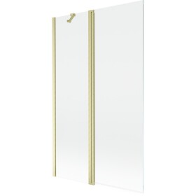MEXEN - MIST vaňová zástena 110x150 cm 6mm f+s, zlatá kartáčovaná, číra 8A9-110-011-55-00