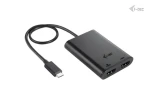 I-TEC USB-C Dual HDMI adaptér čierna / Adaptér / 2x HDMI / 4K 60Hz (8K 30Hz) / USB-C / 0,3 m (C31DUAL4K60HDMI)