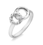 Hot Diamonds Strieborný prsteň s diamantom Prepojené kruhy Willow DR289 55 mm
