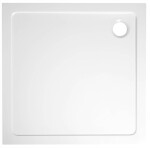 AQUALINE - TECMI vanička z liateho mramoru, štvorec 70x70cm, biela PQ007