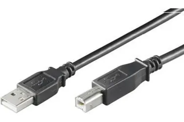 MicroConnect kábel USB 2.0 AB čierna / Kábel / M/M / 0,1 m / 480 Mbit/s (USBAB01B)
