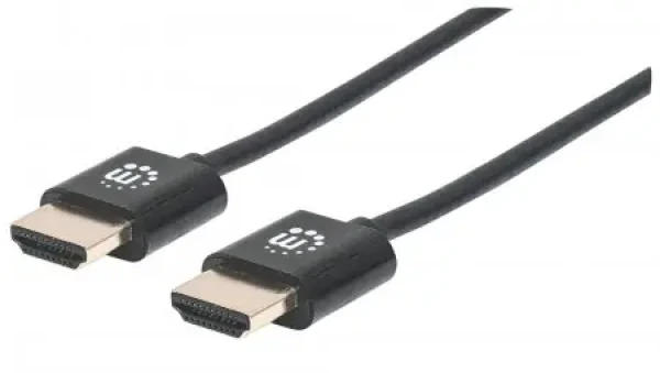 Manhattan prepojovací kábel pre monitory HDMI samec - HDMI samec 0.5m / tienený / Ethernet / HEC / ARC / 3D / 4K (394406-MA)