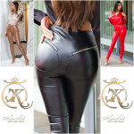 Soo Sexy! Koucla faux leather pants "Thong Look" red XL