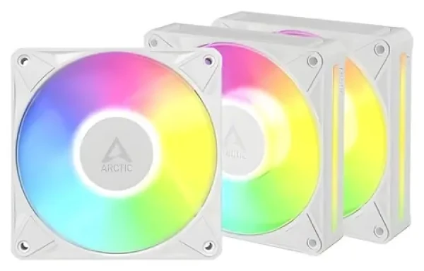 ARCTIC BioniX P12 A-RGB biela 3 ks / Ventilátor / 120 mm / A-RGB / Daisy-chain (ACFAN00338A)