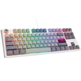 Ducky One 3 TKL Cherry MX-Blue šedá / herná klávesnica / podsvietená / mechanická / drôtová USB-C / US (DKON2187ST-CUSPDMIWHHC2)