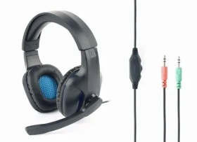 Gembird GHS-04 čierna / slúchadlá s mikrofónom / 2x 3.5 mm jack / kábel 2 m (GHS-04)