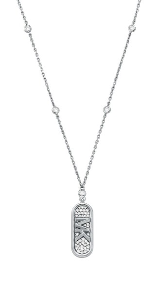 Michael Kors Módny strieborný náhrdelník so zirkónmi Kors MK MKC1729CZ040