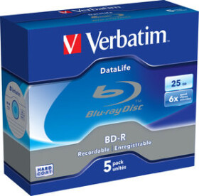 Verbatim BD-R 25GB 5ks / Datalife / 6x / šperk (43836-V)