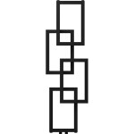 MEXEN - Grid vykurovací rebrík/radiátor dekoratívny 1115 x 360 mm, 279 W, čierna W215-1115-360-00-70