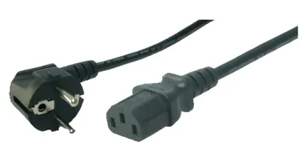 LogiLink napájací kábel CEE7/7-C13 90° čierna / Napájací kábel / 3 m / 250 V / 10/16 A (CP095)