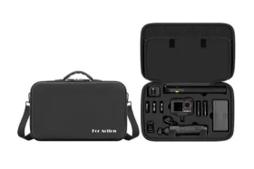 STABLECAM čierna pre DJI OSMO Action 5 Pro a nabíjacia rukoväť / Puzdro / veľké / PU a lycra