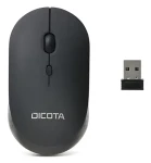 Dicota Silent V2 čierna / Bezdrôtová optická myš / tichá / 800-1600 DPI (D32003)