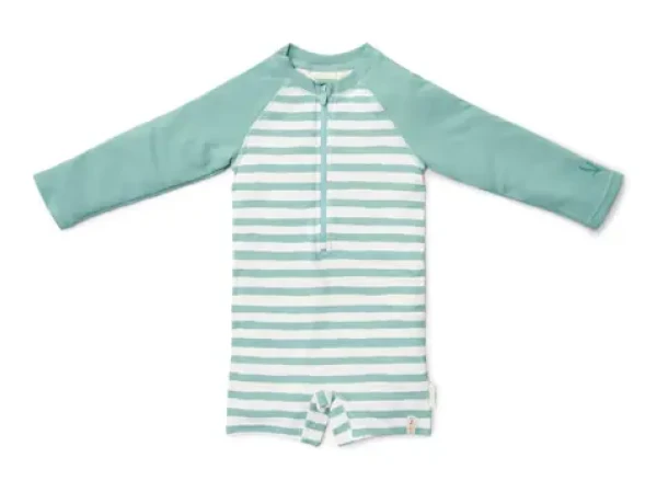 Little Dutch Plavky dlhý rukáv Stripes Surf Blue veľ. 74/80 (CL25038106LD)
