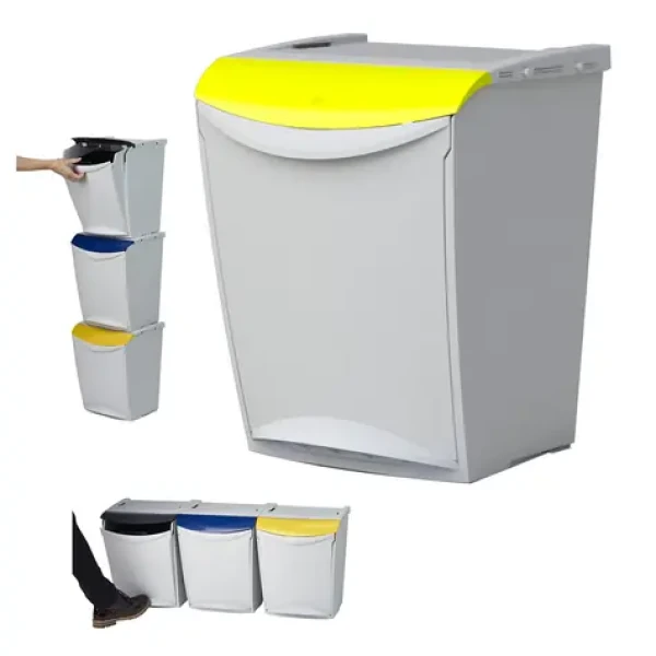 Denox Ekosystem žltý / Odpadkový kôš / Triedený odpad - plast / 25 l (24300.102)