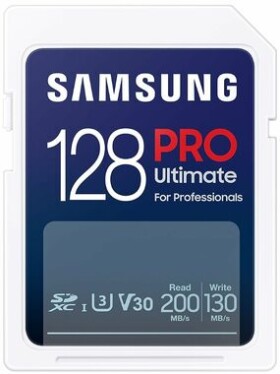 Samsung PRO Ultimate SDXC 128GB / Class 10 / U3 / čítanie: až 200MBs / zápis: až 130MBs (MB-SY128S/WW)