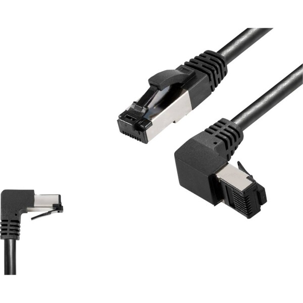 BKL Electronic 144021 RJ45 sieťové káble, prepojovacie káble CAT 8.1 S/FTP 5 m čierna bez halogénov 1 ks; 144021