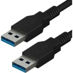 YENKEE YCU 013 BK Kábel USB-A 3.0 (M) - USB-A 3.0 (M) 1.5m čierna (8590669353156)