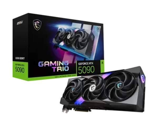 MSI GeForce RTX 5090 GAMING TRIO 32GB OC / 2497MHz / 32GB GDDR7 / 512-bit / 1x HDMI + 3x DP / 1000W (16) (RTX 5090 32G GAMING TRIO OC)