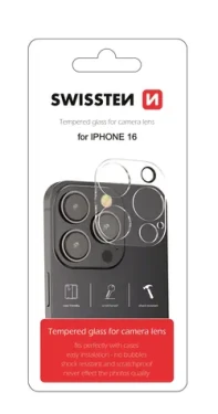 Swissten Ochranné temperované sklo šošovky fotoaparátu pre Apple iPhone 16 (94500116)