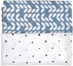 MOTHERHOOD Prikrývka a zavinovačka bavlnená mušelínová Premium 2 ks Blue Classics 100x120 cm