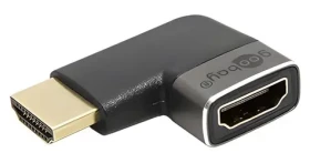 Goobay / Redukcia HDMI A(M)-HDMI A(F) / Lomená vľavo / 8K/60Hz / Pozlátené konektory (72010)