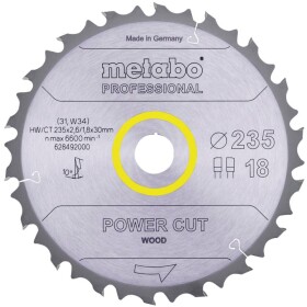 Metabo 628492000 pílový kotúč 235 x 30 x 2.6 mm Počet zubov (na palec): 18 1 ks; 628492000