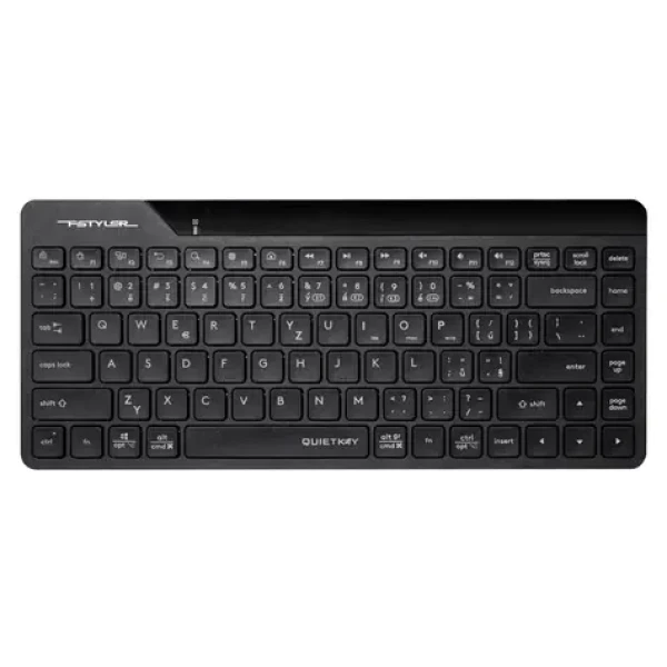 A4Tech FStyler FBK22 AS čierna / Bezdrôtová klávesnica / CZ layout / Bluetooth / 2.4GHz USB-A Nano prijímač (FBK22AS-BK)