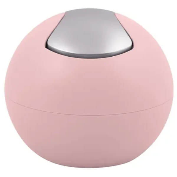 Spirella BOWL MATT mini výklopný odpadkový kôš 1 L matný ružový / plast (7610583208583)