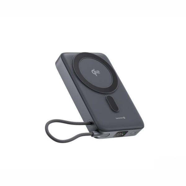 Swissten Powerbank MagSafe Li-Pol 5/9/12V for charging phones and other devices 22013979 10000mAh 1x USB-C 15W Čierna