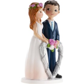 Svatebná figurka na dort veľké srdce 16 cm - Dekora - Dekora