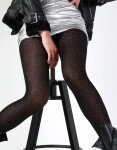 Dámske pančuchové nohavice 22319 Im Legend Black-Silver Thread - Knittex 3-M černá s stříbrnou nitkou