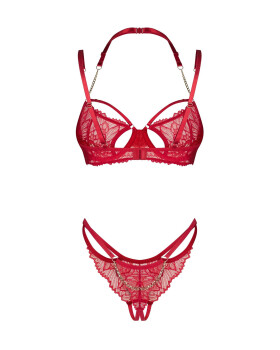 Dámsky zvodný set Matildea red - Obsessive S/M