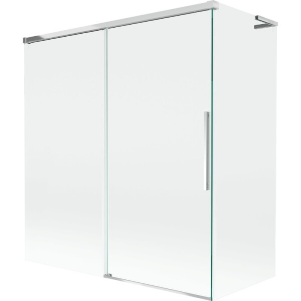 MEXEN/S - Rox L vaňová zástena 2-krídlová posuvná 150 + 70 x 150, transparent, chróm 8C9L-150-070-01-00