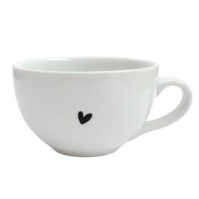 Bella Rose Porcelánový hrnček Čierne srdce 300 ml