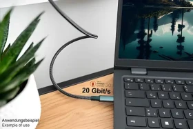 Good Connections USB4 Gen 2x2 1 m šedá / Kábel / USB-C - USB-C / 100 W / 20 Gbit/s / 8K 30Hz (2402-T010A)