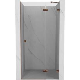 MEXEN/S - Lunar sprchové dvere krídlové pravé 115, transparent, ružové zlato 834-115-000-60-00-P