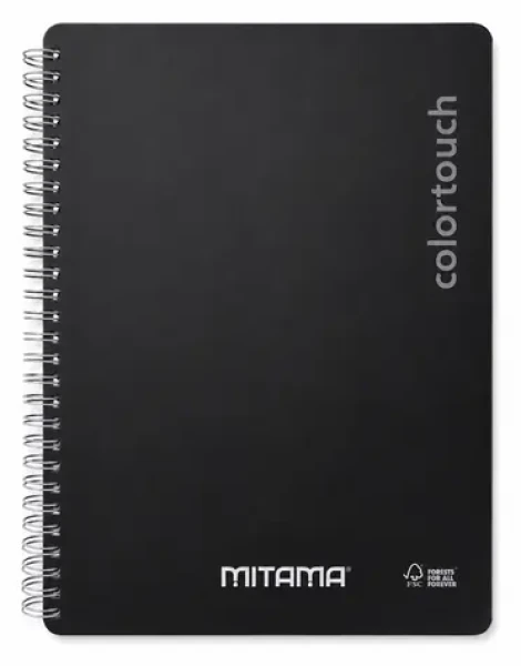 Mitama i-Note čierna / Špirálový zošit / 18,5 × 24 cm / čistý / 90 listov (62278-90215)