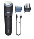 Philips Beardtrimmer series 3000 BT3665/15 čierna / Zastrihávač fúzov / Wet Dry / USB nabíjanie / 80 min prevádzka (BT3665/15)