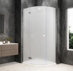 POLYSAN - GLOBE CHROME štvrťkruhová sprchová zástena 900x800, matné sklo, ľavá GB2980MLC