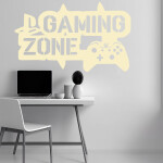 Veselá Stena Samolepka Gaming zone Farba: fialová, Veľkosť: 60 x 36 cm