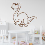 Veselá Stena Samolepka Brontosaurus Farba: béžová, Veľkosť: 100 x 93 cm