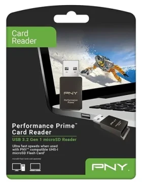 PNY Performance Prime čierna / Čítačka pamäťových kariet / MicroSDXC / USB 3.2 Gen 1 (P-CRUAUSDDG3CPPR-GE)