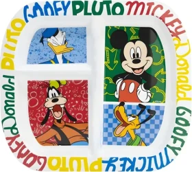 STOR Detský obdĺžnikový tanier Mickey Mouse / Detský tanier / Bez BPA / Do mikrovlnnej rúry / 22x19,5 cm (81126)