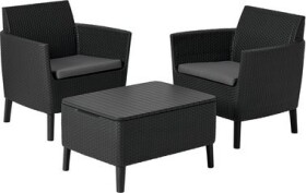 ALLIBERT SALEMO BALCONY SET antracit/sivá