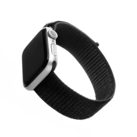 FIXED Nylon Strap Nylonový remienok pre Apple Watch 44mm amp; Watch 42mm čierna (FIXNST-434-BK)