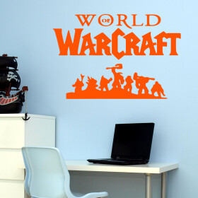 Veselá Stena Samolepka World of Warcraft Farba: oranžová, Veľkosť: 100 x 66 cm