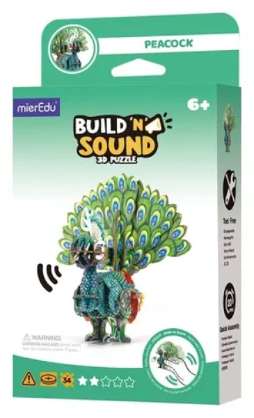 MIEREDU 3D puzzle so zvukom Páv
