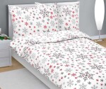 Obliečky MIKROFLANEL 95/173 140x200,70x90 vločky biele