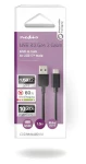 Nedis USB-A - USB-C čierna / USB kábel / USB 3.2 Gen 2 / 60 W / 10 Gbps / 1 m (CCGW61650BK10)