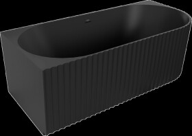 MEXEN - Gia voľne stojaca rohová vaňa reliéf ľavá 170 x 80, čierna mat bez krytky prepadu a zátky 52701708071L-SS